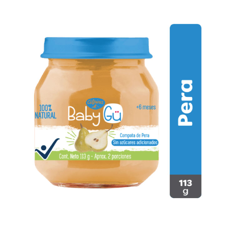 Compota Alpina Baby Gü Pera Vaso 113 g