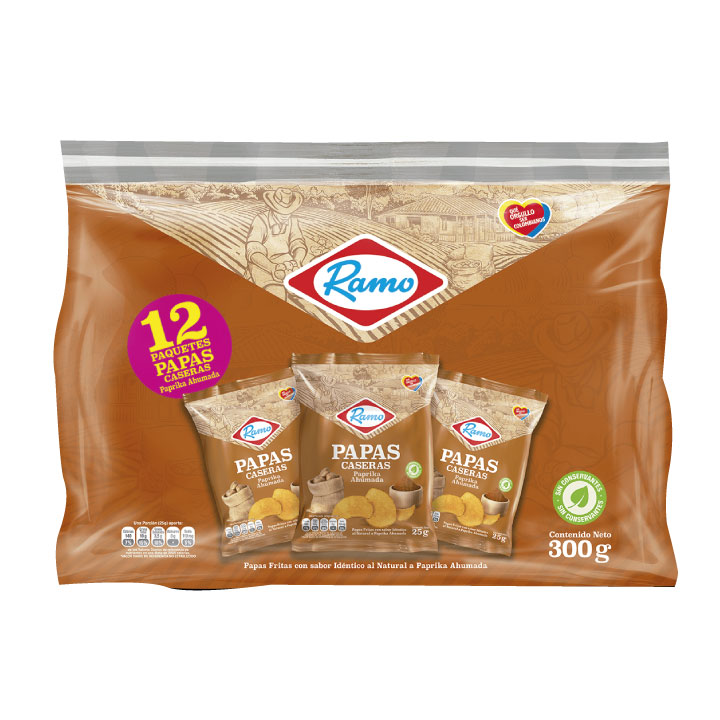 Papas Caseras Paprika Docena 300g